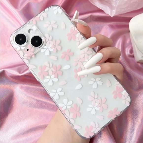 ⚠️Clearance💕iPhone 14/Pro/Pro Max Pink Flower Phone Case - Picture 2 of 4